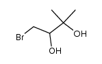 1-bromo-3-methyl-butane-2,3-diol Structure