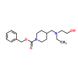 Benzyl 4-{[ethyl(2-hydroxyethyl)amino]methyl}-1-piperidinecarboxylate Structure