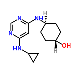 (1R,4R)-4-(6-Cyclopropylamino-pyrimidin-4-ylamino)-cyclohexanol structure