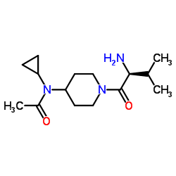 N-Cyclopropyl-N-[1-(L-valyl)-4-piperidinyl]acetamide结构式