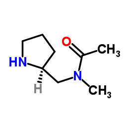 N-Methyl-N-[(2S)-2-pyrrolidinylmethyl]acetamide结构式