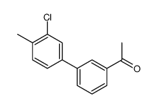1-[3-(3-氯-4-甲基苯基)苯基]乙酮结构式