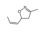 3-methyl-5-prop-1-enyl-4,5-dihydro-1,2-oxazole Structure