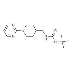 tert-Butyl N-{[1-(pyrimidin-2-yl)piperidin-4-yl]methyl}carbamate结构式