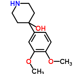 4-(3,4-Dimethoxyphenyl)-4-piperidinol结构式