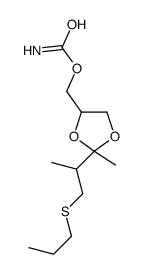 {2-Methyl-2-[1-(propylsulfanyl)-2-propanyl]-1,3-dioxolan-4-yl}met hyl carbamate Structure