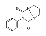 2-phenyl-3-sulfanylidene-6,7-dihydro-5H-pyrazolo[1,2-a][1,2,4]triazol-1-one结构式