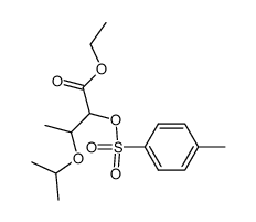 ethyl 3-(isopropoxy)-2-p-toluenesulfonyloxybutanoate结构式