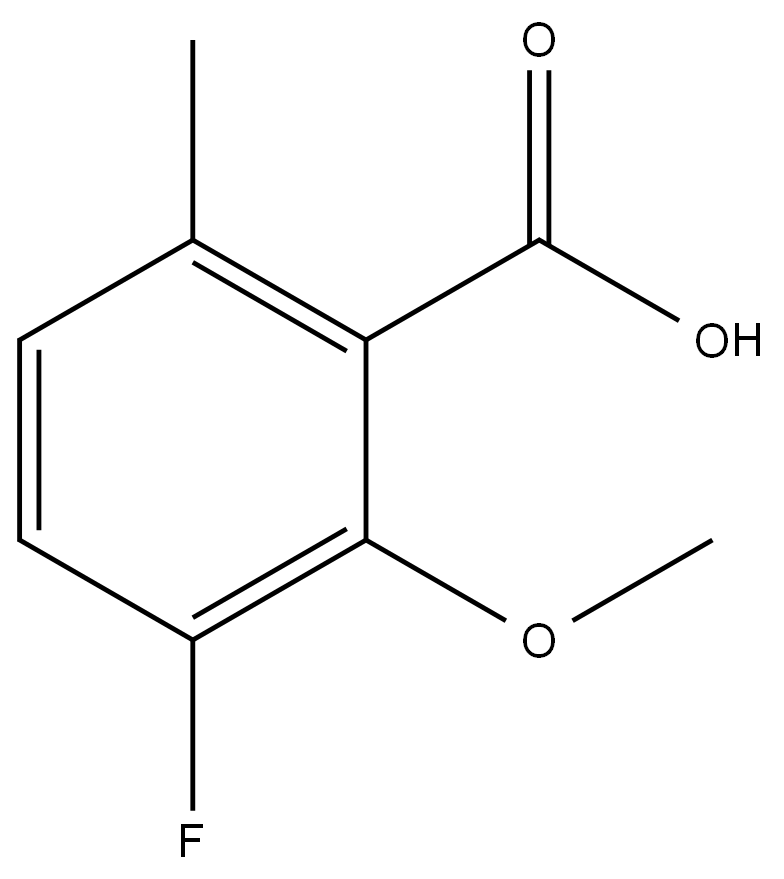 3-氟-2-甲氧基-6-甲基苯甲酸结构式