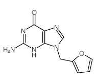 6H-Purin-6-one,2-amino-9-(2-furanylmethyl)-1,9-dihydro- Structure