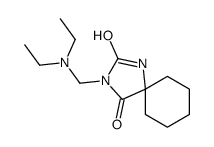 3-[(Diethylamino)methyl]-1,3-diazaspiro[4.5]decane-2,4-dione结构式