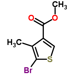 Methyl 5-bromo-4-methyl-3-thiophenecarboxylate结构式