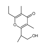 2-ethyl-6-[(2S)-1-hydroxypropan-2-yl]-3,5-dimethylpyran-4-one Structure