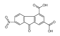 7-nitro-9-oxofluorene-2,4-dicarboxylic acid结构式