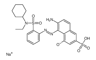 sodium,5-[2-[2-[cyclohexyl(ethyl)sulfamoyl]phenyl]hydrazinyl]-6-imino-4-oxonaphthalene-2-sulfonate结构式