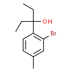 3-(2-broMo-4-Methylphenyl)pentan-3-ol结构式