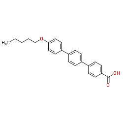 [1,1':4',1''-Terphenyl]-4-carboxylic acid, 4''-(pentyloxy)- Structure