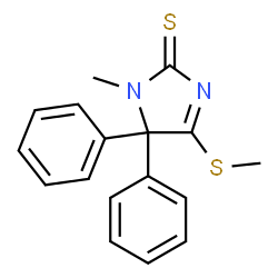 1-Methyl-4-(methylthio)-5,5-diphenyl-3-imidazoline-2-thione结构式