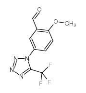 2-methoxy-5-[5-(trifluoromethyl)tetrazol-1-yl]benzaldehyde Structure