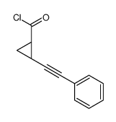 Cyclopropanecarbonyl chloride, 2-(phenylethynyl)-, trans- (9CI) Structure