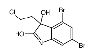 4,6-dibromo-3-(2-chloroethyl)-3-hydroxy-1H-indol-2-one结构式