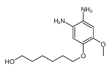 6-(4,5-diamino-2-methoxyphenoxy)hexan-1-ol结构式