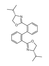 (S)-2,2'-bis((S)-4-isopropyl-4,5-dihydrooxazol-2-yl)-1,1'-biphenyl Structure