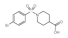 1-[(4-BROMOPHENYL)SULFONYL]-4-PIPERIDINECARBOXYLIC ACID结构式