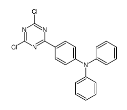 4-(4,6-dichloro-1,3,5-triazin-2-yl)-N,N-diphenylaniline结构式