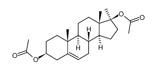 3β.17β-diacetoxy-17α-methyl-androstene-(5)结构式