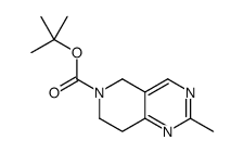 PYRIDO[4,3-D]PYRIMIDINE-6(5H)-CARBOXYLIC ACID, 7,8-DIHYDRO-2-METHYL-, 1,1-DIMETHYLETHYL ESTER structure