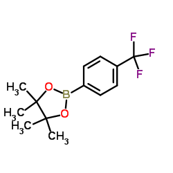 4,4,5,5-TETRAMETHYL-2-(4-(TRIFLUOROMETHYL)PHENYL)-1,3,2-DIOXABOROLANE Structure