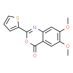 6,7-Dimethoxy-2-(2-thienyl)-4H-3,1-benzoxazin-4-one Structure