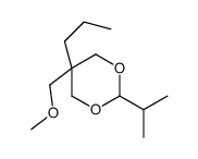 2β-Isopropyl-5α-(methoxymethyl)-5β-propyl-1,3-dioxane结构式