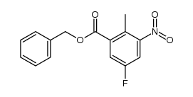 5-fluoro-2-methyl-3-nitrobenzoic acid benzyl ester结构式