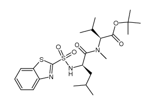 (S)-tert-butyl 2-((R)-2-(benzo[d]thiazole-2-sulfonamido)-N,4-dimethylpentanamido)-3-methylbutanoate Structure