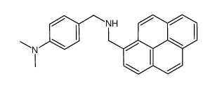 N,N-dimethyl-4-[(pyren-1-ylmethylamino)methyl]aniline Structure