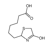 (-)-4-Oxo-2-thiazolidinehexanoic acid Structure