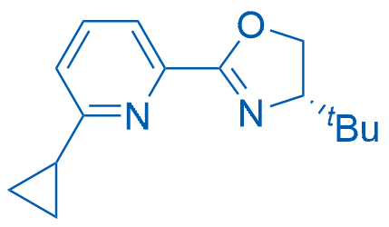 (S)-4-(tert-Butyl)-2-(6-cyclopropylpyridin-2-yl)-4,5-dihydrooxazole structure