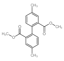 [1,1'-Biphenyl]-2,2'-dicarboxylicacid, 4,4'-dimethyl-, 2,2'-dimethyl ester Structure