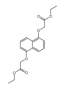 naphthalene-1,5-diyldioxy-di-acetic acid diethyl ester结构式