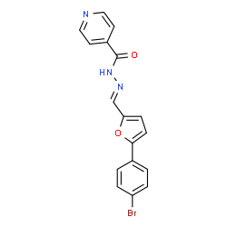 (E)-N-((5-(4-bromophenyl)furan-2-yl)methylene)isonicotinohydrazide Structure