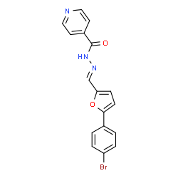 (E)-N-((5-(4-bromophenyl)furan-2-yl)methylene)isonicotinohydrazide结构式