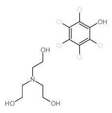 2-(bis(2-hydroxyethyl)amino)ethanol; 2,3,4,5,6-pentachlorophenol结构式