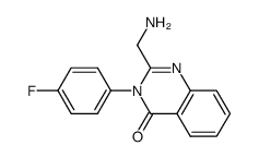 2-aminomethyl-3-(4-fluoro-phenyl)-3H-quinazolin-4-one结构式