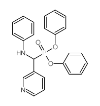 N-(diphenoxyphosphoryl-pyridin-3-yl-methyl)aniline structure