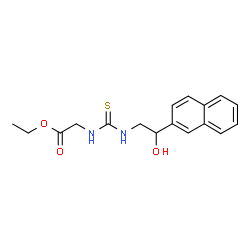 ETHYL 2-[(([2-HYDROXY-2-(2-NAPHTHYL)ETHYL]AMINO)CARBOTHIOYL)AMINO]ACETATE结构式