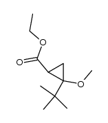 2-tert-Butyl-2-methoxycyclopropancarbonsaeure-ethylester结构式
