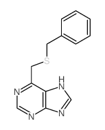 6-(benzylsulfanylmethyl)-5H-purine结构式