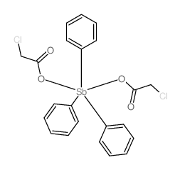 Antimony,bis(chloroacetato-kO)triphenyl-, (TB-5-11)- (9CI) Structure